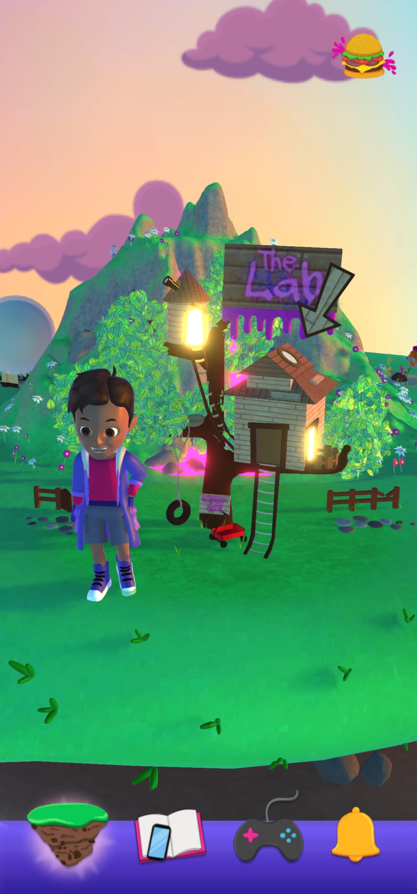 Screenshot of Little Grubbies carousel with The Lab at day