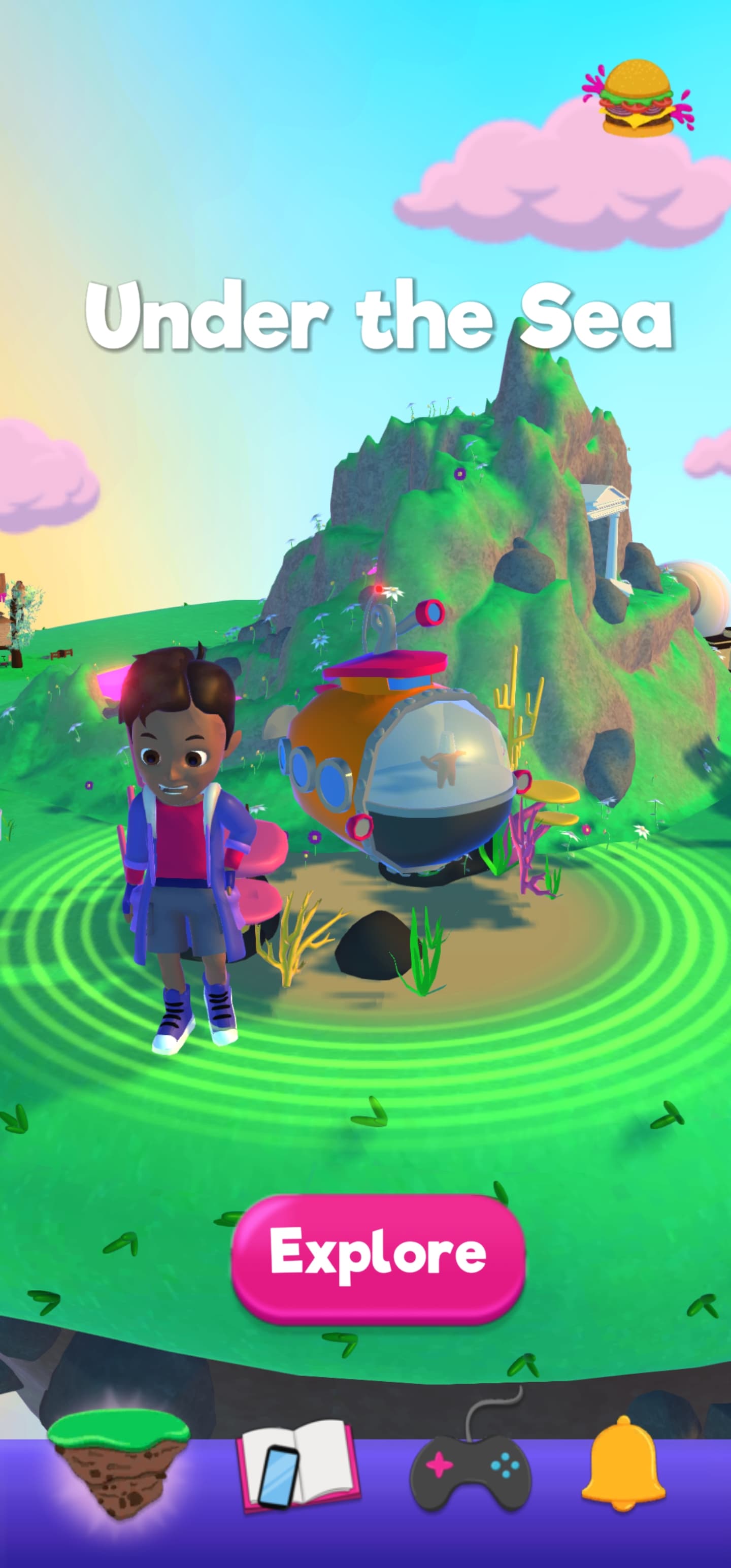 Screenshot of Little Grubbies carousel with Under The Sea during the day